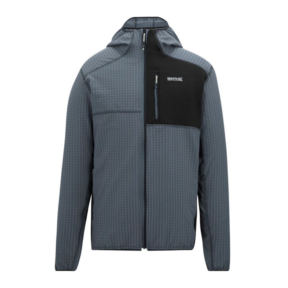 Regatta Mens Alven Full Zip Fleece Jacket / Storm Grey/Black